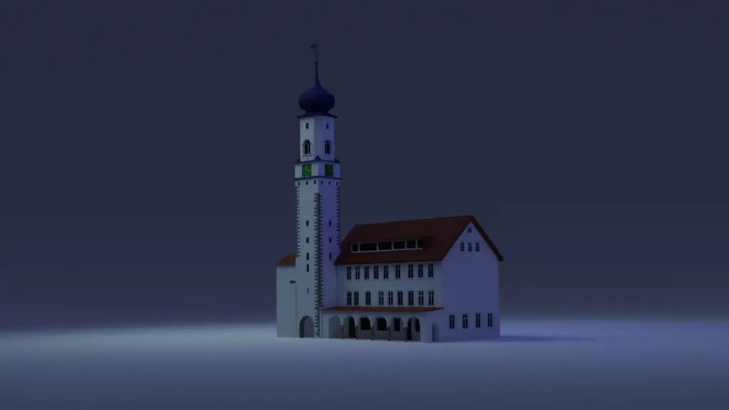 Historic Blaserturm tower recreated as an immersive 3D experience showcasing medieval architecture.
