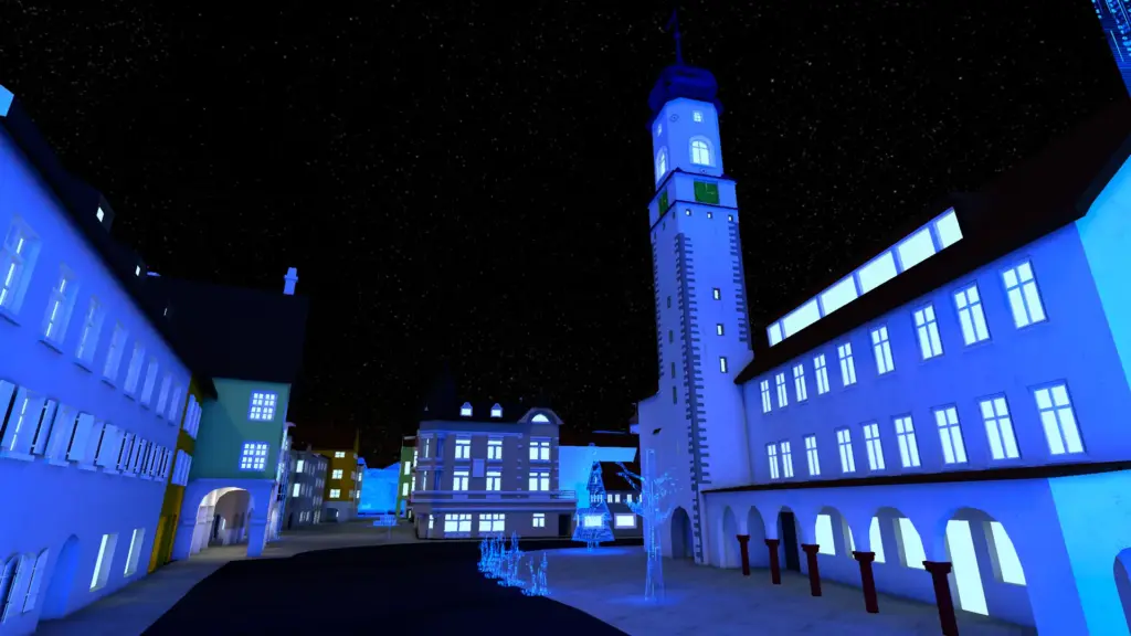 Virtual city environment designed for immersive storytelling and interactive urban exploration.
