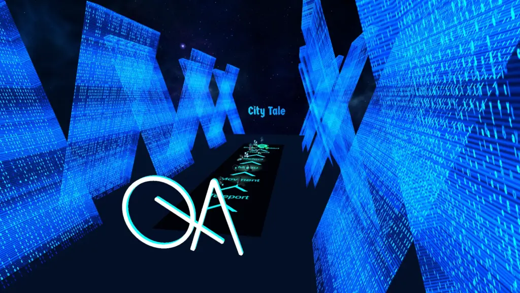 CityTale project visualizing urban stories through a connected virtual city environment.