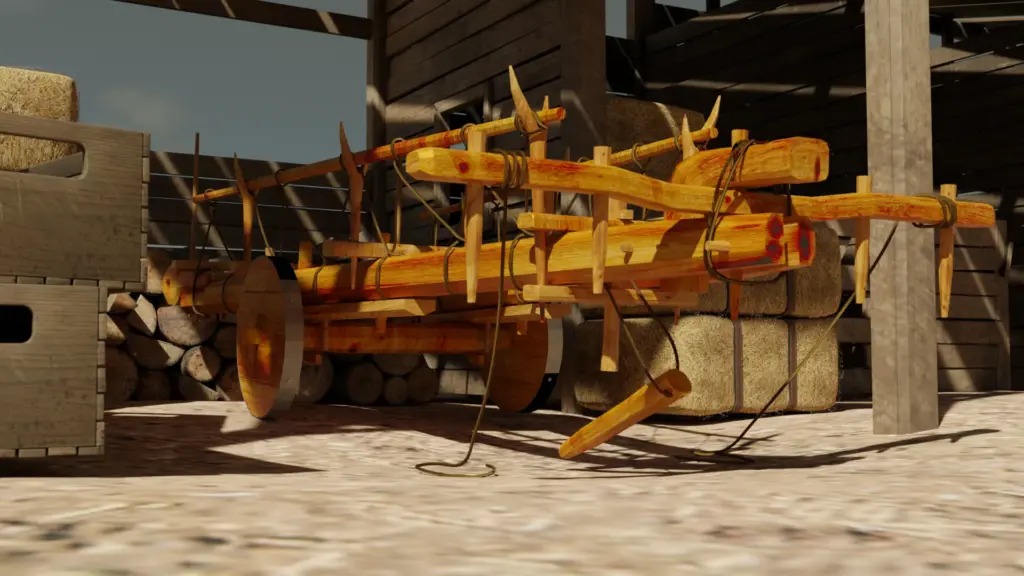 Immersive 3D visualization of a traditional Circassian carriage rooted in cultural history.