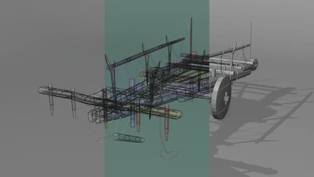 Digitally preserved Circassian carriage focusing on form, structure, and historical context.