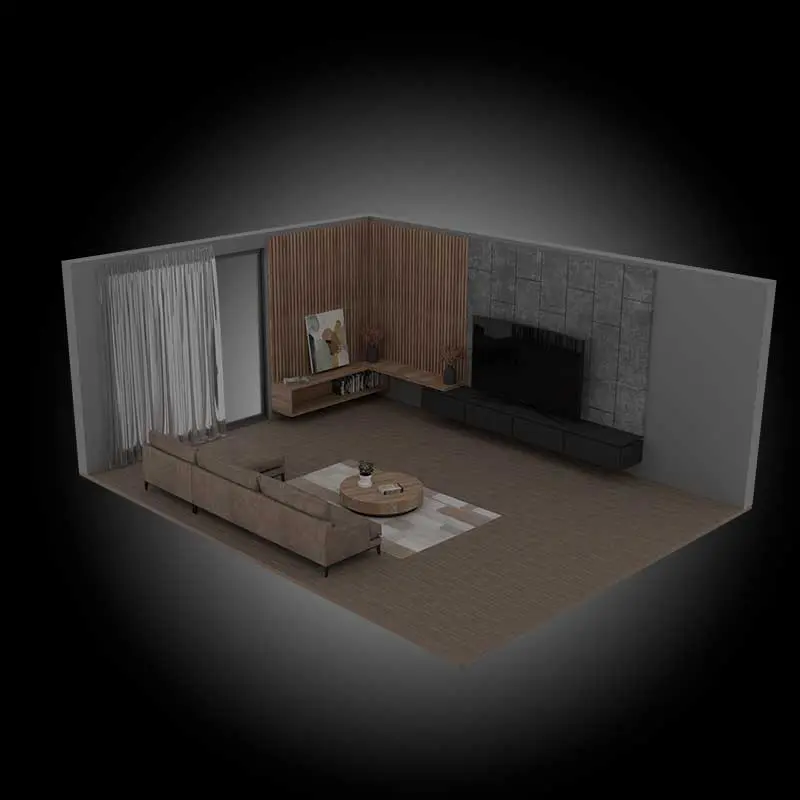 A 3D Render of a Room - a concept of how ExploreXR can handle complext 3D Models
